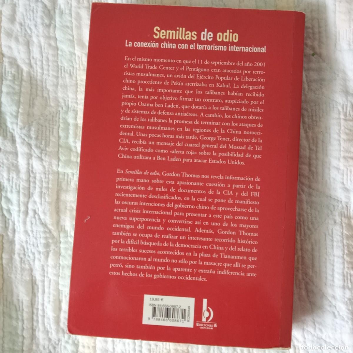Libros de segunda mano: SEMILLAS DE ODIO Gordon Thomas EDICIONES B, S.A. - Foto 3
