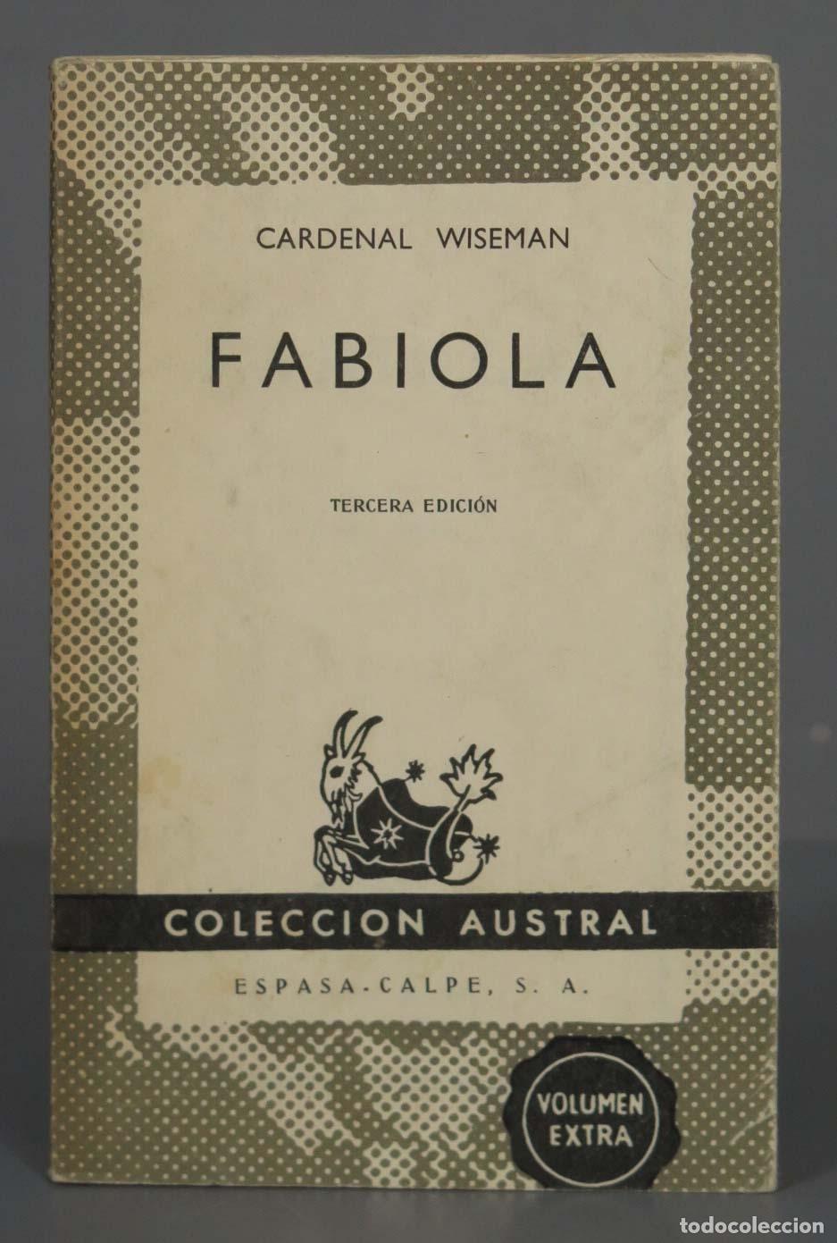 Libros de segunda mano: CARDENAL WISEMAN FABIOLA AUSTRAL