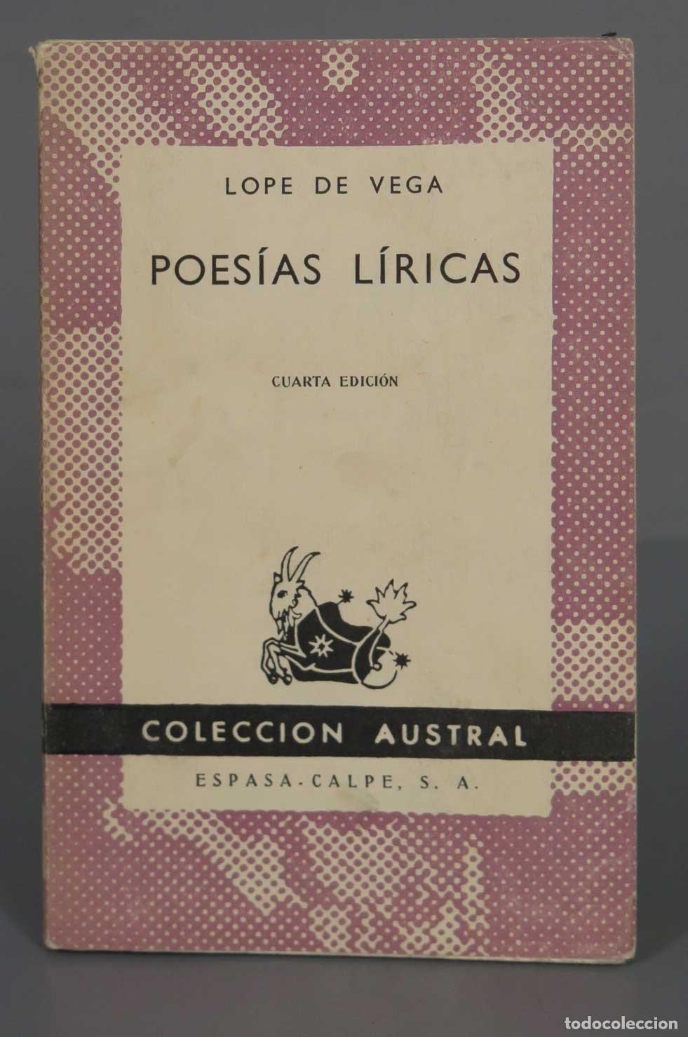 Libros de segunda mano: LOPE DE VEGA POES&Iacute;AS L&Iacute;RICAS AUSTRAL