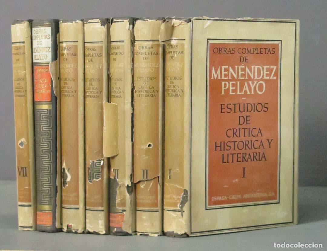 Gebrauchte B&uuml;cher: ESTUDIOS DE CRITICA HISTORICA Y LITERARIA. 7 TOMOS. MENENDEZ PELAYO 1944