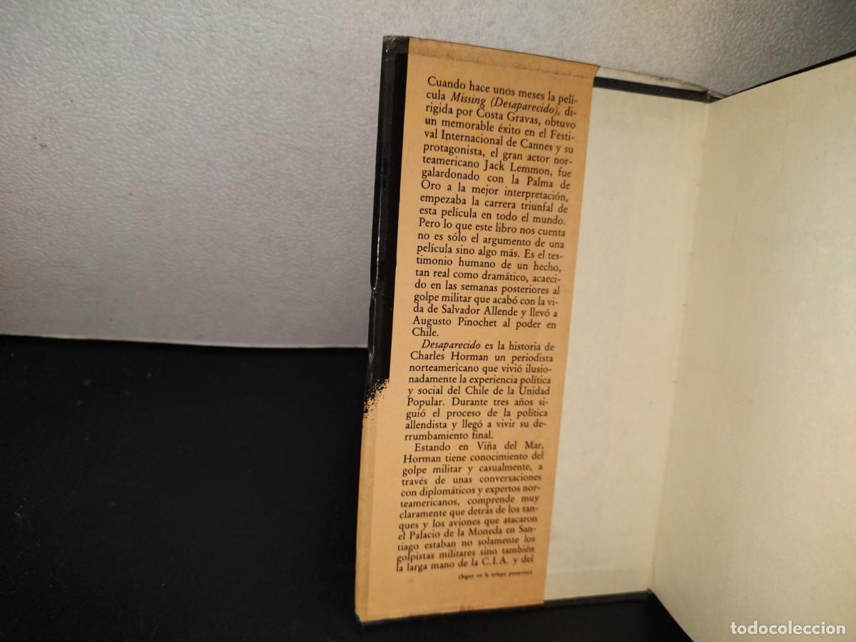 Libros de segunda mano: 152- DESAPARECIDO (MISSING) - THOMAS HAUSER - C&Iacute;RCULO DE LECTORES, 1982 - Foto 4