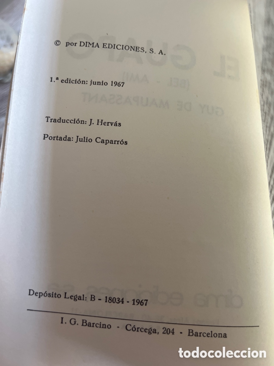 Libros de segunda mano: Libro El Guapo | Guy de Maupassant | 1967 - Foto 3