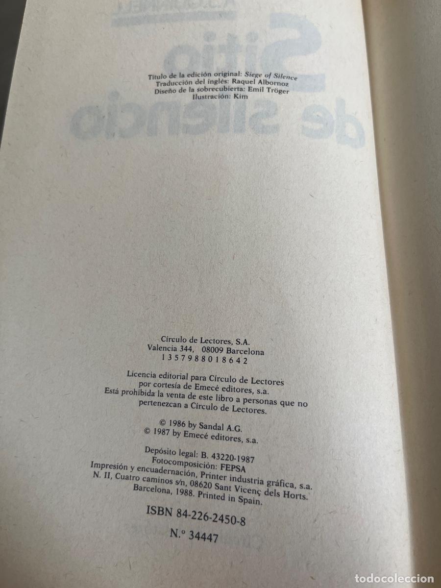Libros de segunda mano: Libro Sitio de Silencio | A J Quinnell | 1987 - Foto 3