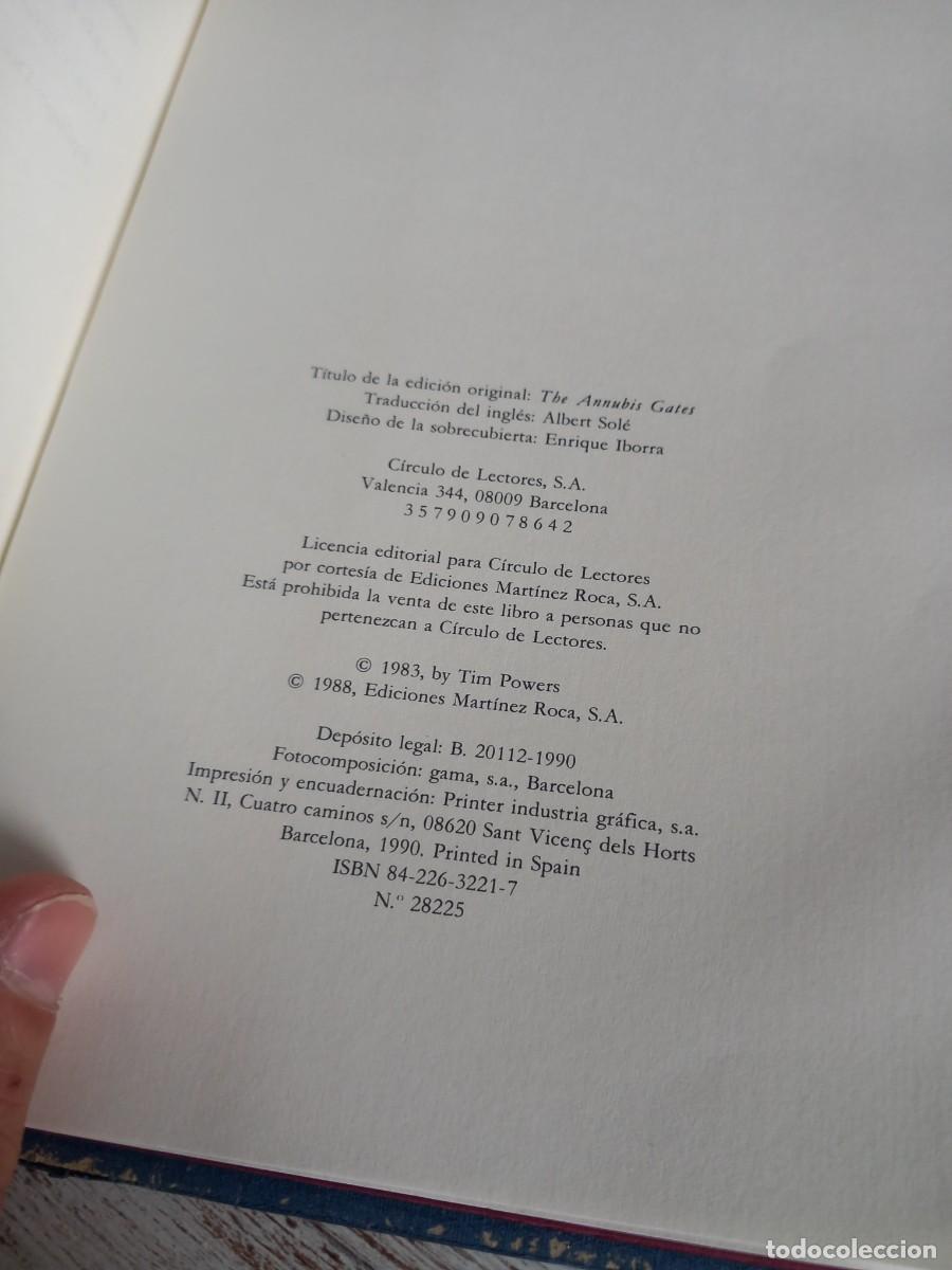 Libros de segunda mano: Libro Las pruebas de Anubis | Tim Powers | 1990 - Foto 3