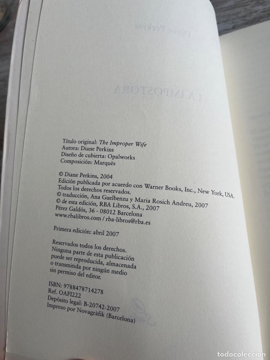 Libros de segunda mano: Libro La impostora | Diane Perkins | 2007 - Foto 3