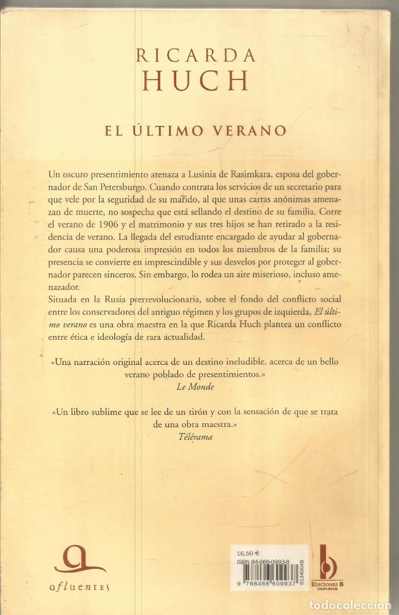 Libros de segunda mano: RICARDA HUCH. EL ULTIMO VERANO. EDICIONES B - Foto 2