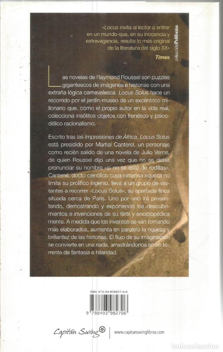Libros de segunda mano: RAYMOND ROUSSEL.LOCUS SOLUS. CAPITAN SWING. - Foto 2