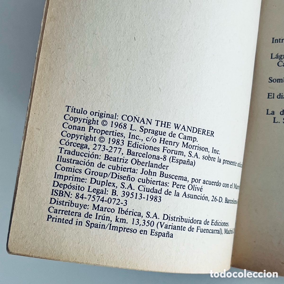 Libros de segunda mano: Libro CONAN El vagabundo 1983 Ediciones Forum - Foto 4