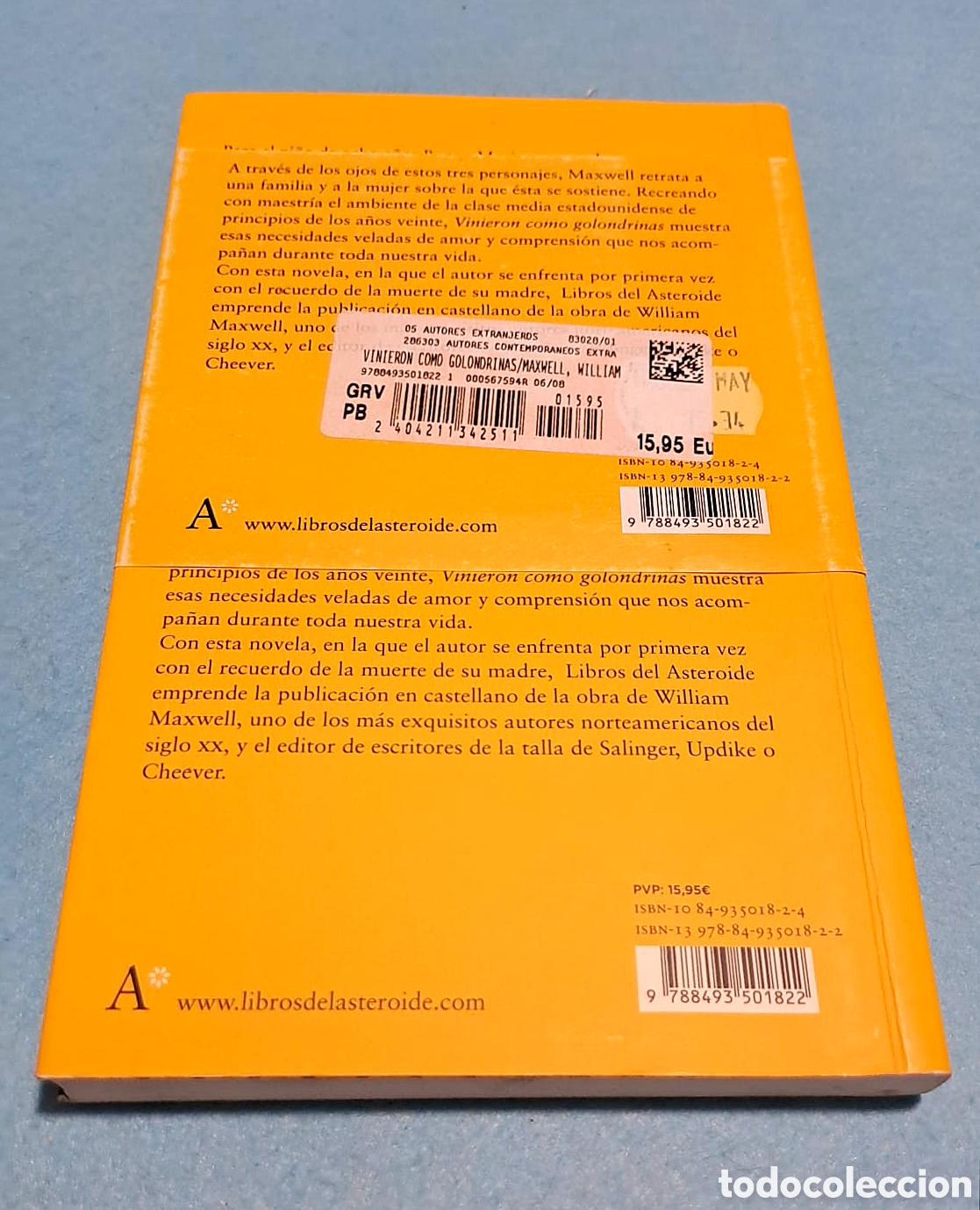Libros de segunda mano: Vinieron como golondrinas - William Maxwell - Libros del asteroide - Foto 2