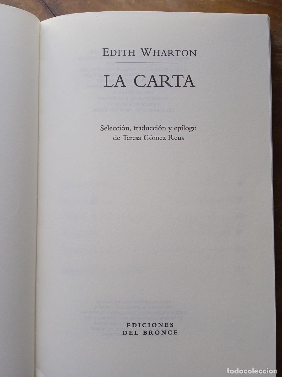 Libros de segunda mano: Edith Warton. La carta, ediciones del bronce - Foto 3