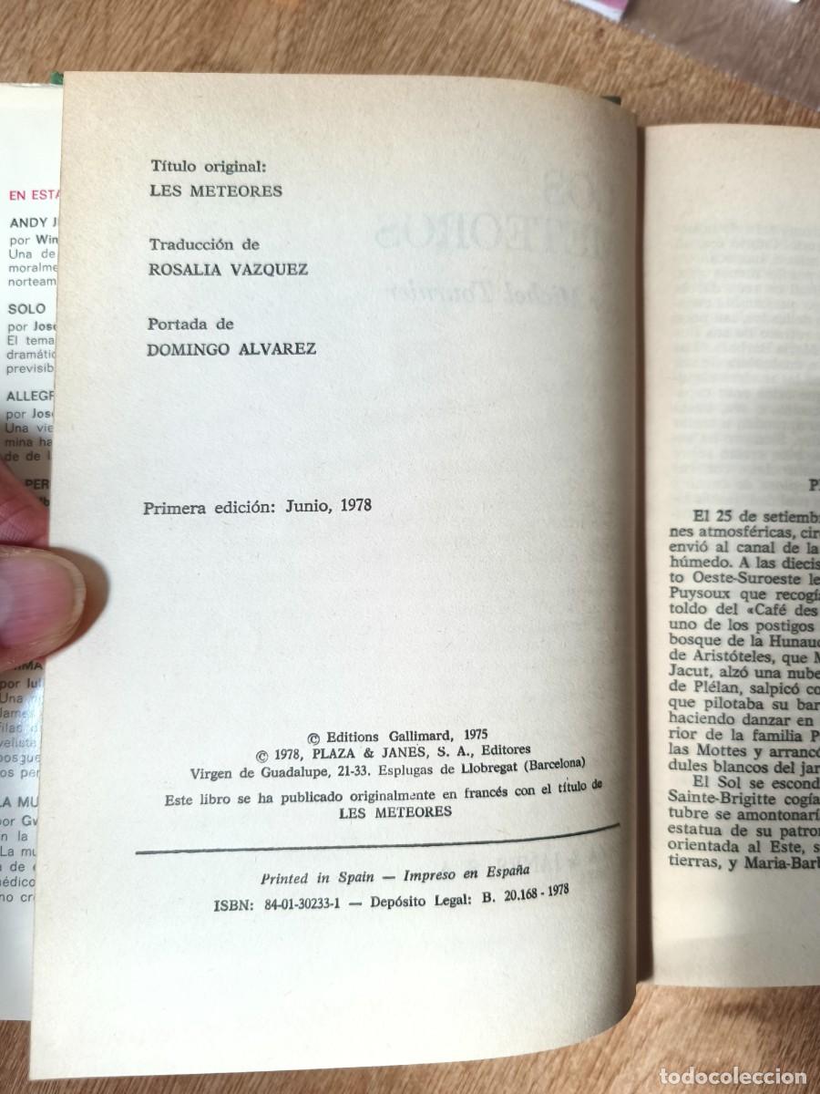 Libros de segunda mano: LIBRO LOS METEOROS. MICHEL TOURNIER - Foto 2