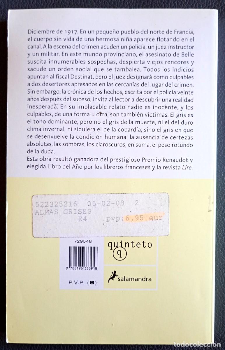 Libros de segunda mano: Philippe Claudel . Almas grises - Foto 2