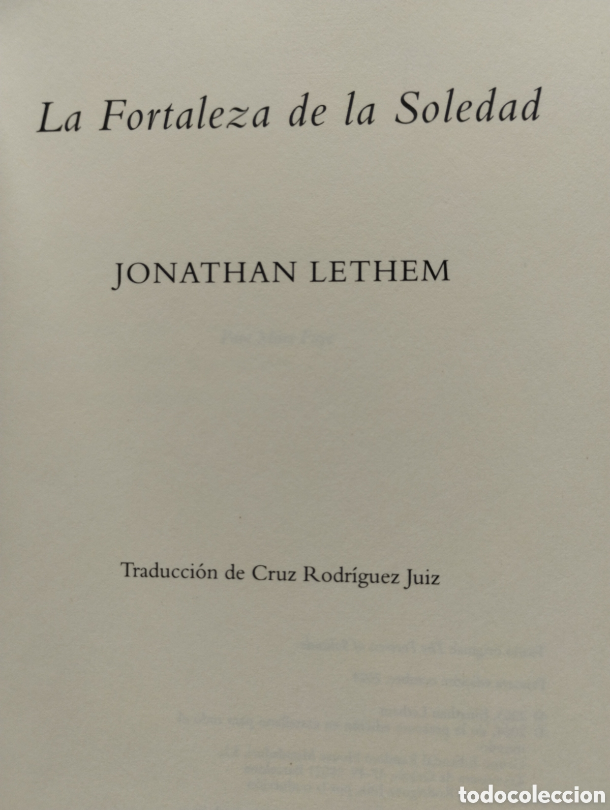 Libros de segunda mano: LA FORTALEZA DE LA SOLEDAD - Foto 5
