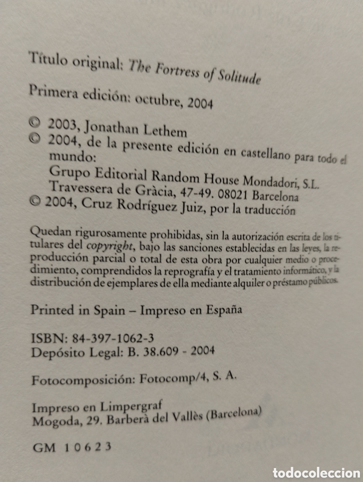 Libros de segunda mano: LA FORTALEZA DE LA SOLEDAD - Foto 6