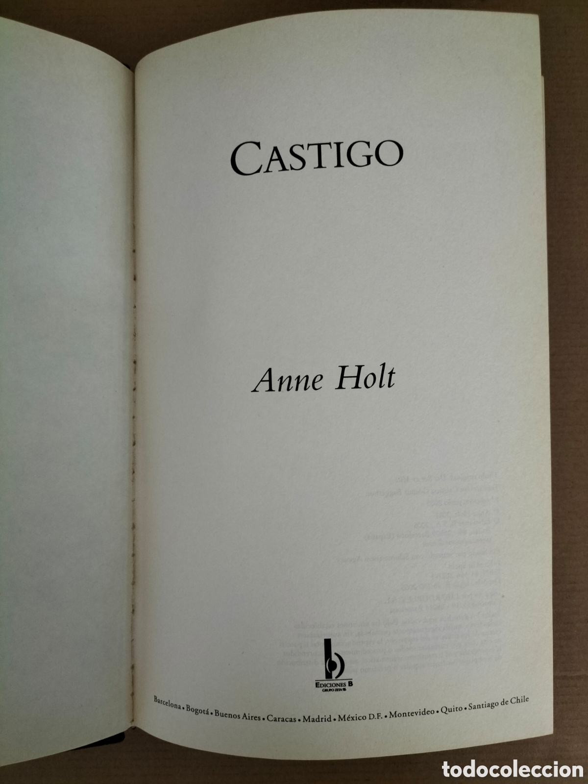 Libros de segunda mano: Castigo. Anne Holt. Ediciones B, 2005. Libro - Foto 3