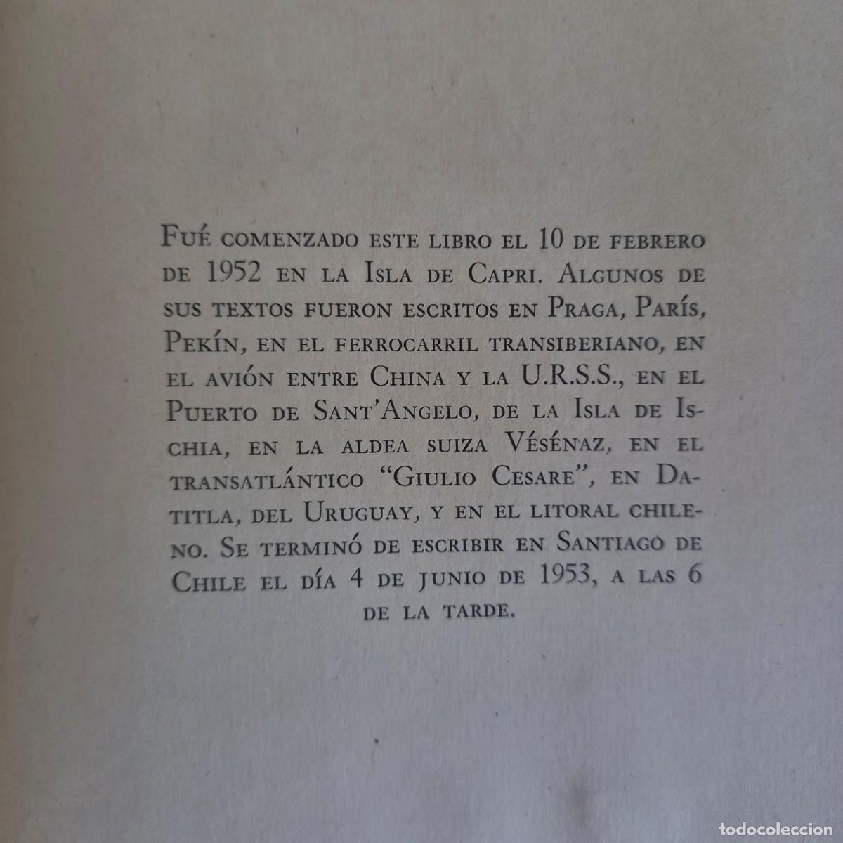 Libros de segunda mano: Primera edici&oacute;n. Las uvas y el viento. Pablo Neruda - Foto 4
