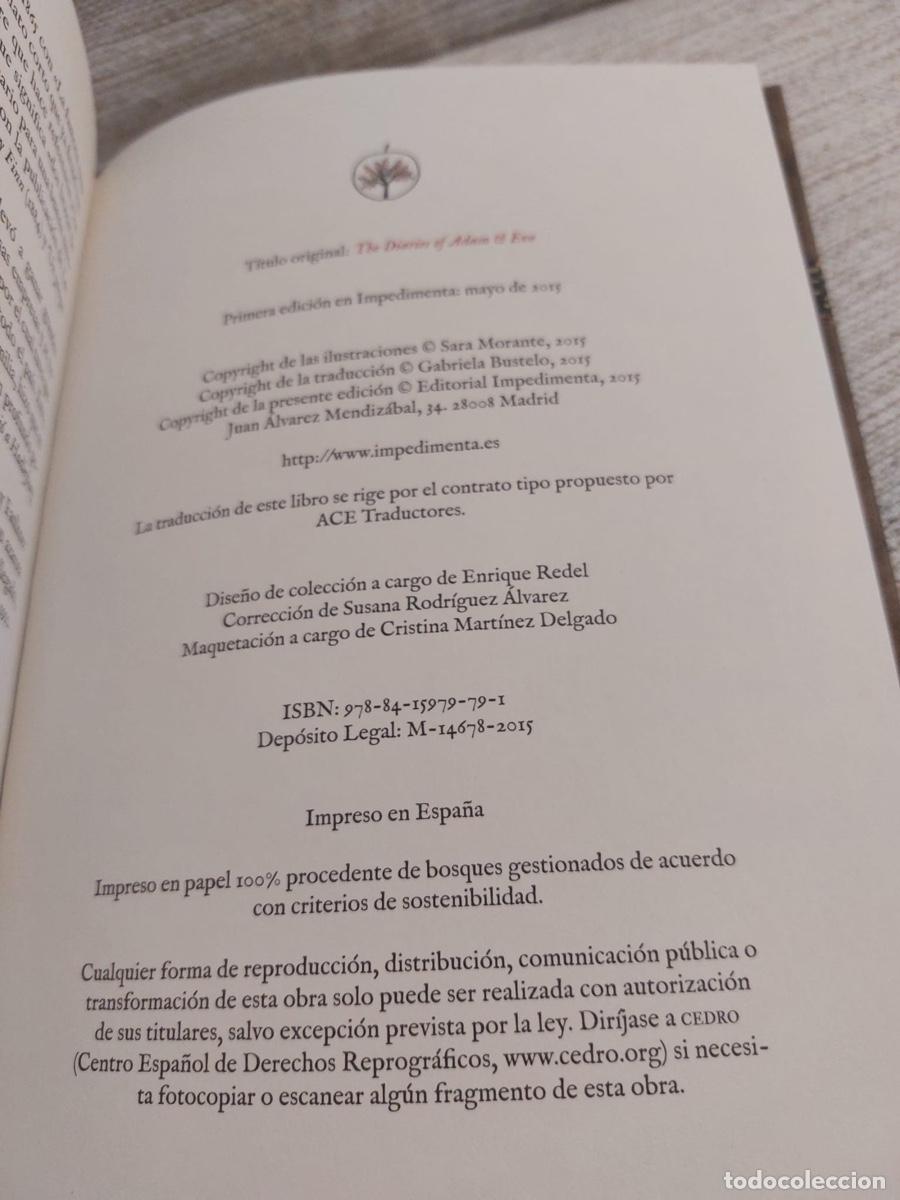 Libros de segunda mano: LIBRO &rdquo;LOS DIARIOS DE AD&Aacute;N Y EVA&rdquo; de Mark Twain - Foto 3