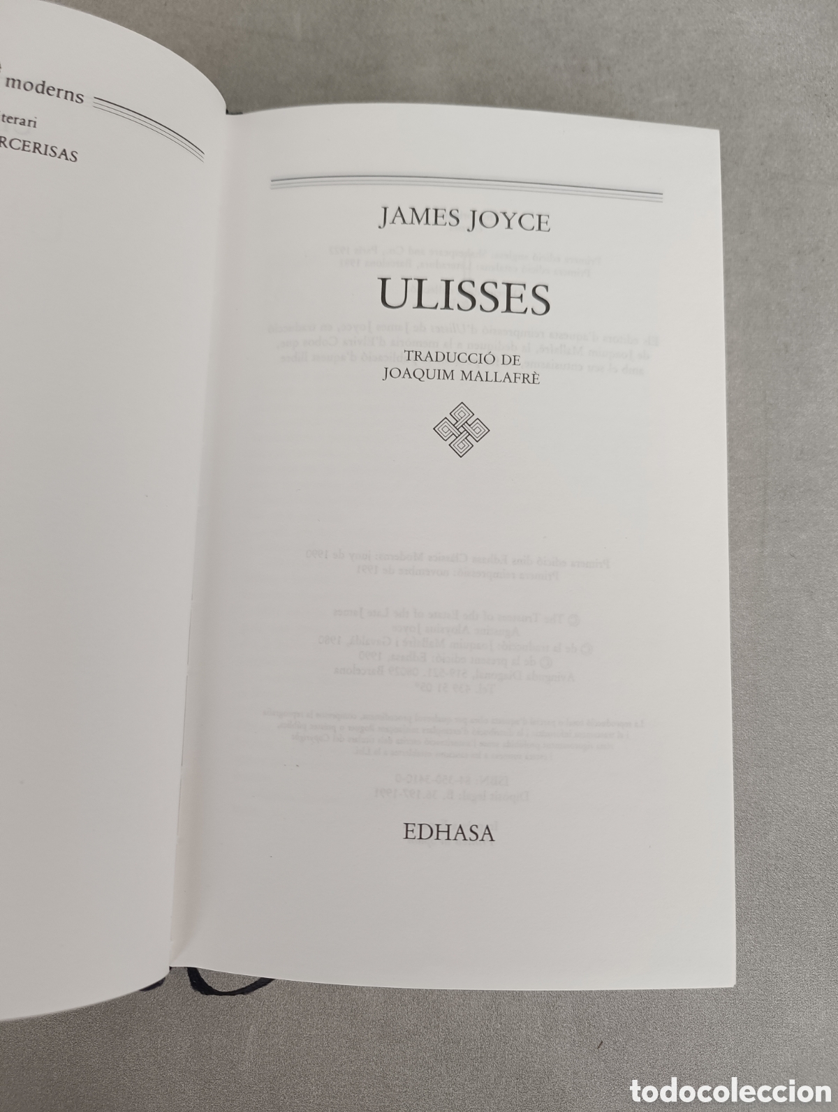 Libros de segunda mano: ULISSES - JAMES JOYCE. EDITORIAL EDHASA (CLASSICS MODERNS) - Foto 6