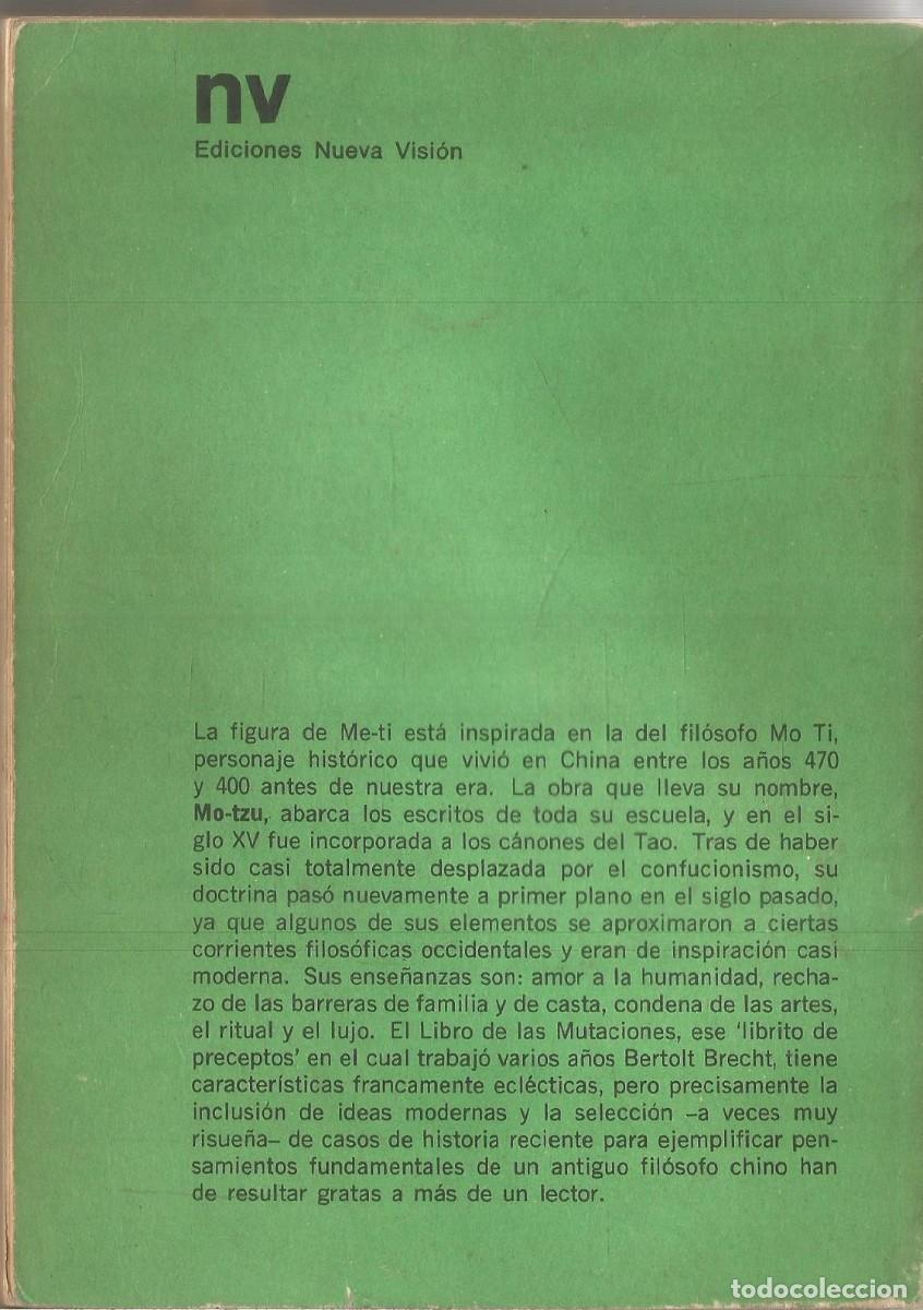Libros de segunda mano: BERTOLT BRECHT. EL LIBRO DE LAS MUTACIONES. NUEVA VISION - Foto 2