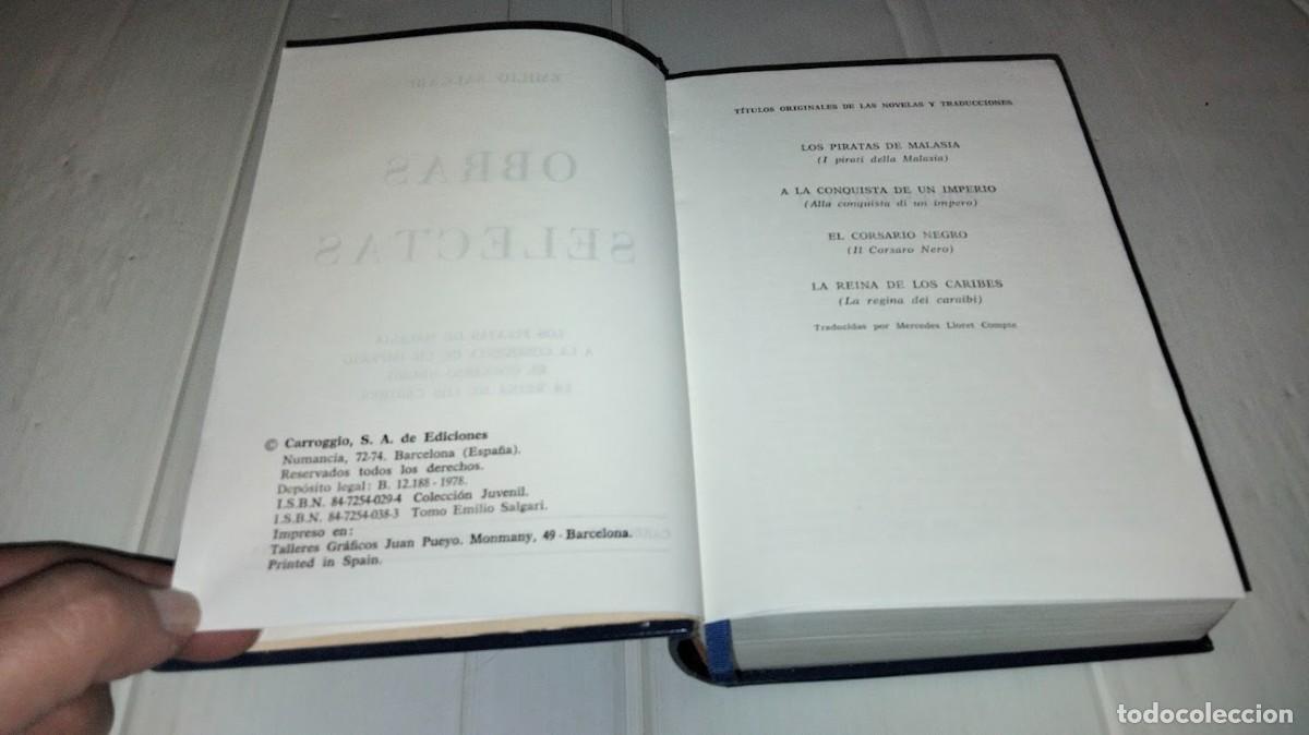 Libros de segunda mano: Emilio Salgari - Obras Selectas - Carroggio Ediciones 1978 - Foto 10