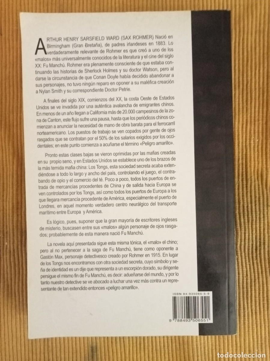 Libros de segunda mano: LIBRO: EL ESCORPI&Oacute;N DE ORO DE SAX ROHMER - Foto 2