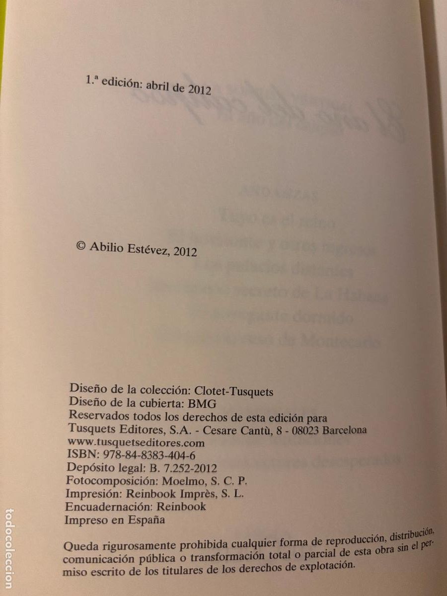 Libros de segunda mano: El a&ntilde;o del calipso. Abilio Est&eacute;vez - Foto 3