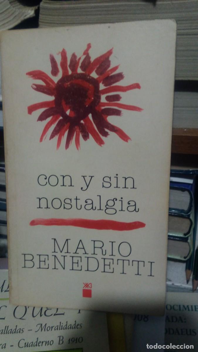 Libros de segunda mano: Con y sin nostalgia Mario Benedetti - Foto 1