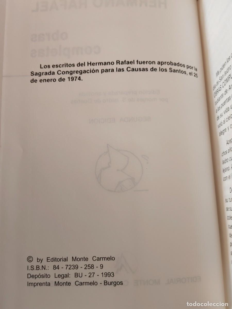 Libros de segunda mano: Hermano Rafael. Obras Completas. - Foto 3