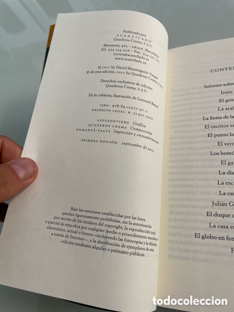 Libros de segunda mano: El Edificio. David Monteagudo. Acantilado. - Foto 2