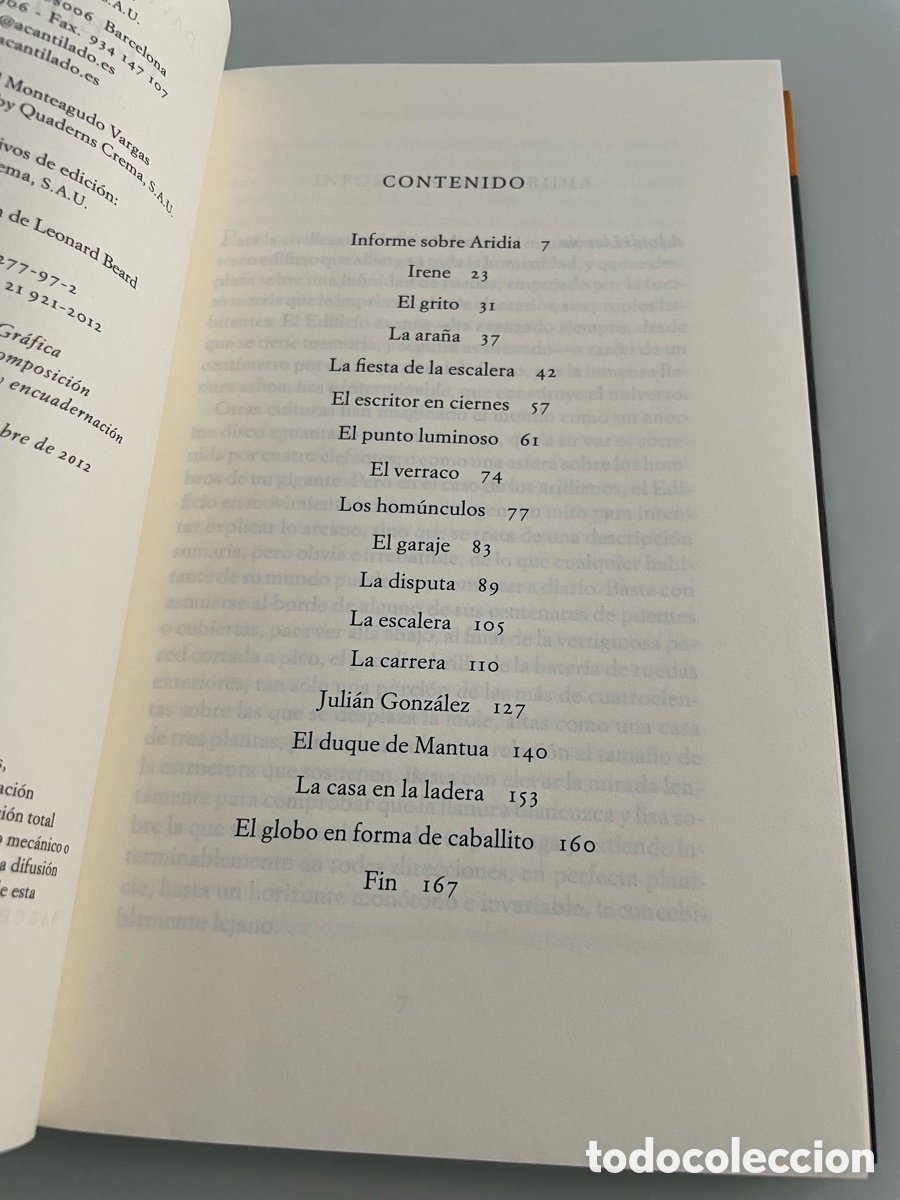 Libros de segunda mano: El Edificio. David Monteagudo. Acantilado. - Foto 3
