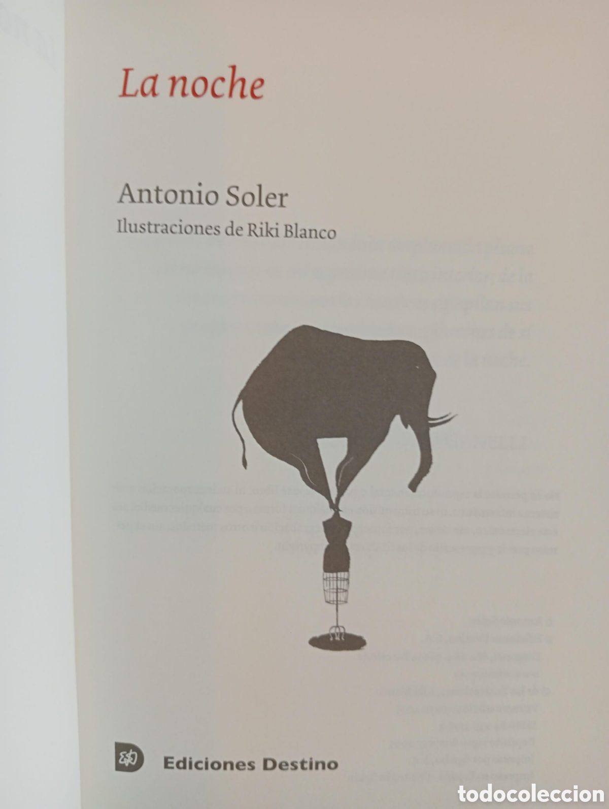 Libros de segunda mano: La noche / Antonio Soler - Foto 3
