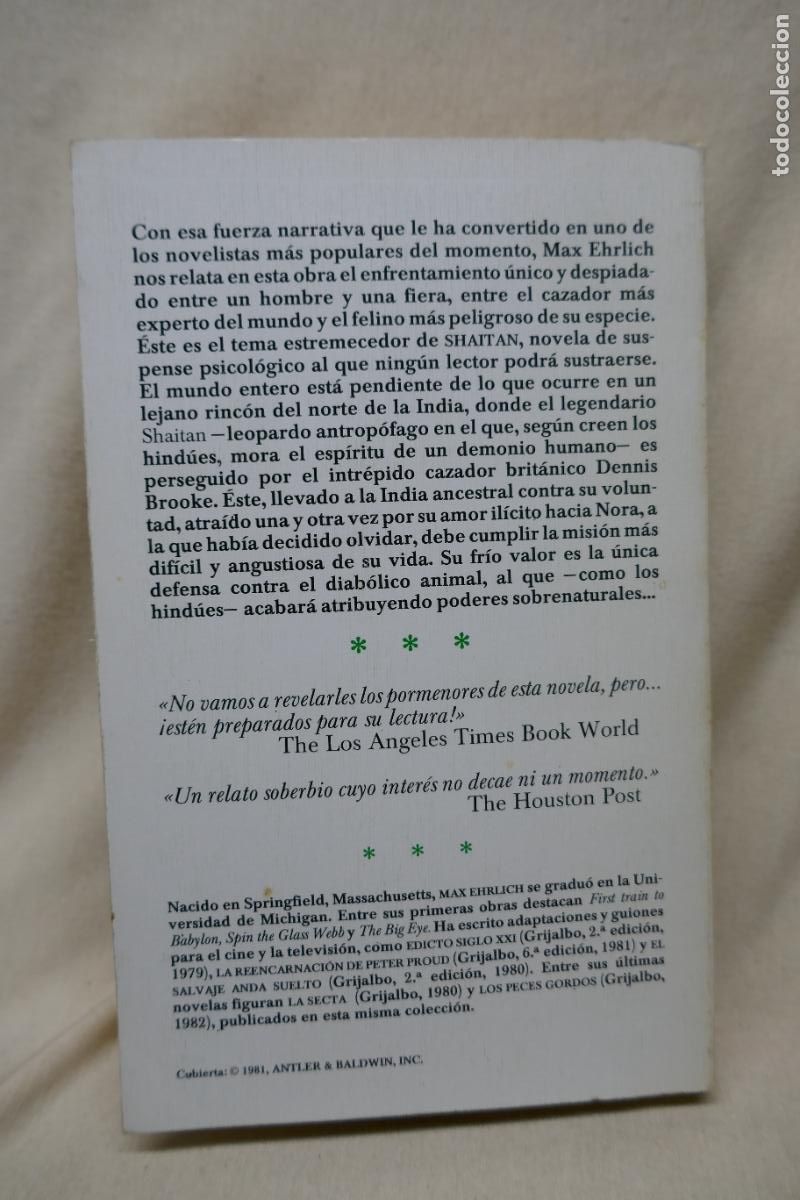 Libros de segunda mano: SHAITAN - MAX EHRLICH - GRIJALBO - Foto 12