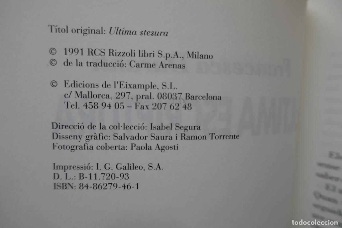 Libros de segunda mano: &Uacute;ltima escriptura - Duranti, Francesca - Foto 5