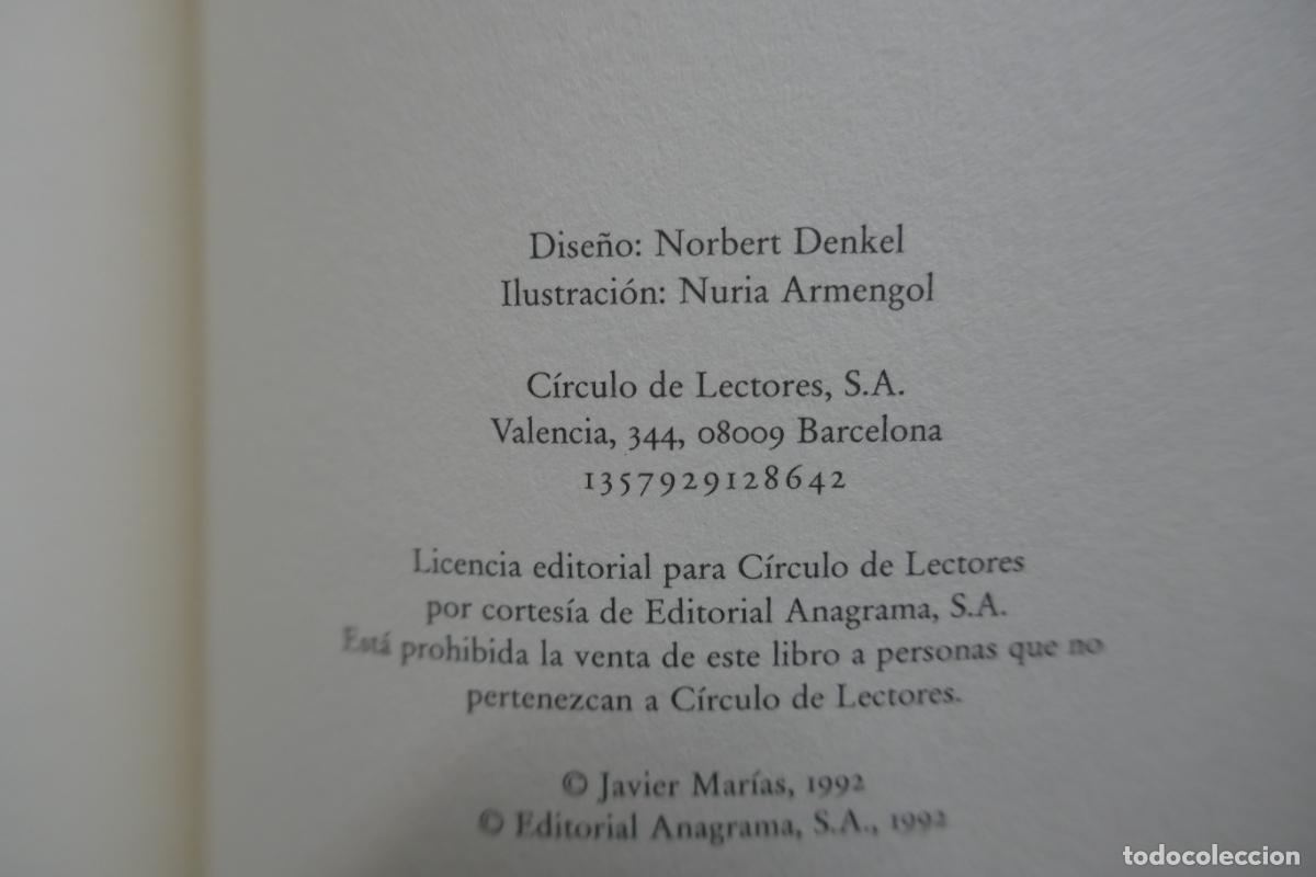 Libros de segunda mano: Javier Mar&iacute;as, Coraz&oacute;n tan blanco, C&iacute;rculo de Lectores - Foto 9