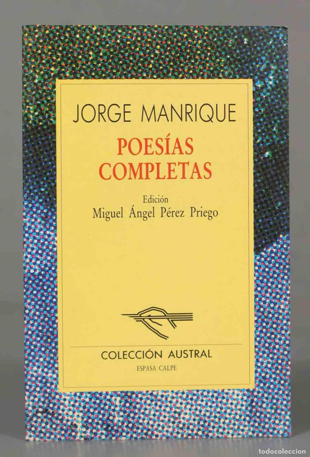 Libros de segunda mano: JORGE MANRIQUE POES&Iacute;AS COMPLETAS. AUSTRAL