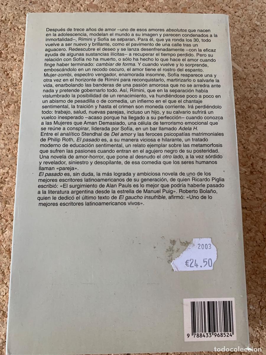Libros de segunda mano: El pasado, de Alan Pauls (Bols 45) - Foto 2