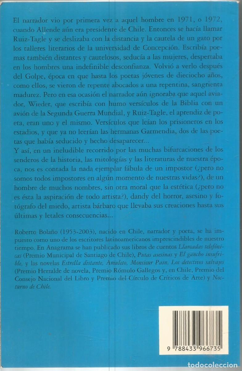 Libros de segunda mano: ROBERTO BOLA&Ntilde;O. ESTRELLA DISTANTE. ANAGRAMA - Foto 2