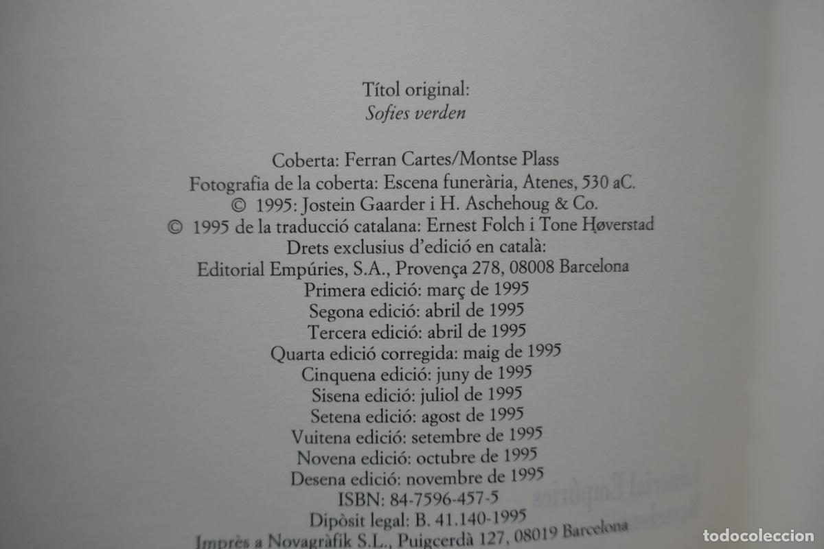 Libros de segunda mano: EL MON DE SOFIA - JOSTEIN GAARDER - EDITORIAL EMPURIES - Foto 6