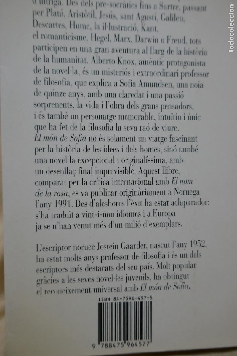 Libros de segunda mano: EL MON DE SOFIA - JOSTEIN GAARDER - EDITORIAL EMPURIES - Foto 14