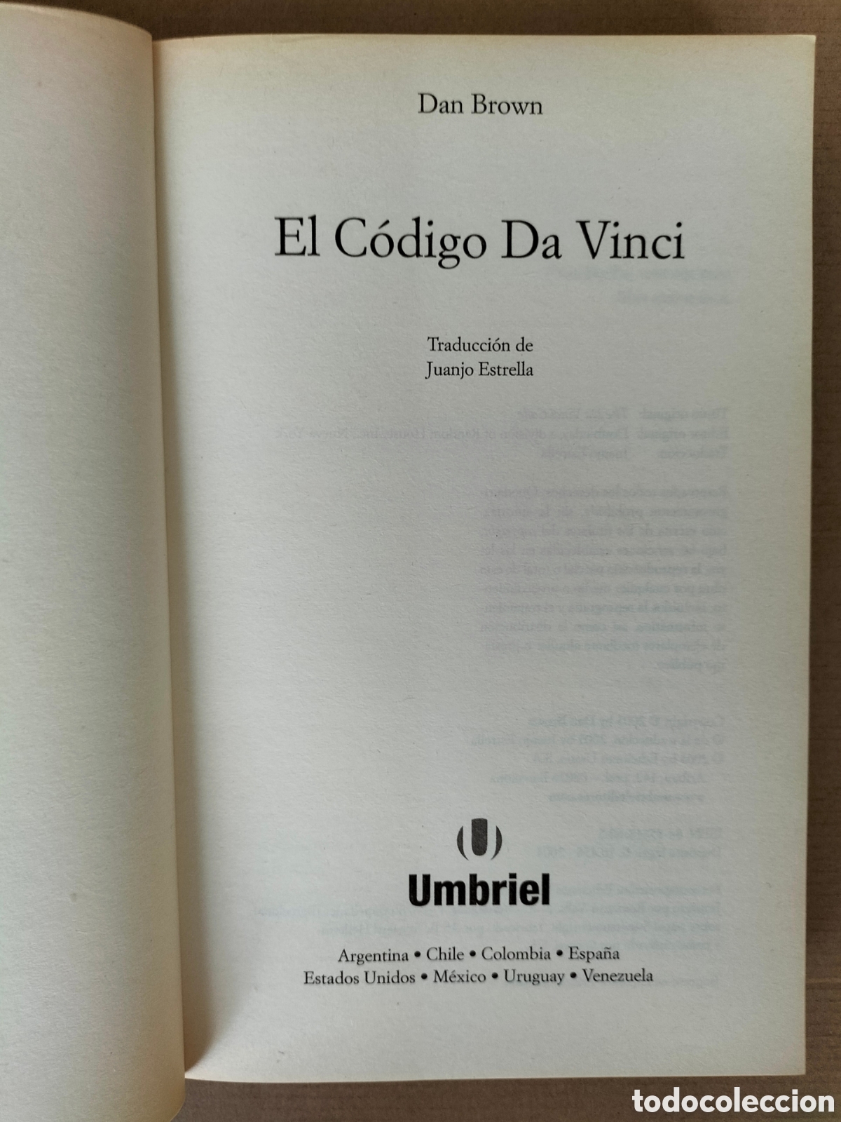 Libros de segunda mano: El c&oacute;digo da Vinci. Dan Brown. Umbriel, 2004. Libro - Foto 2