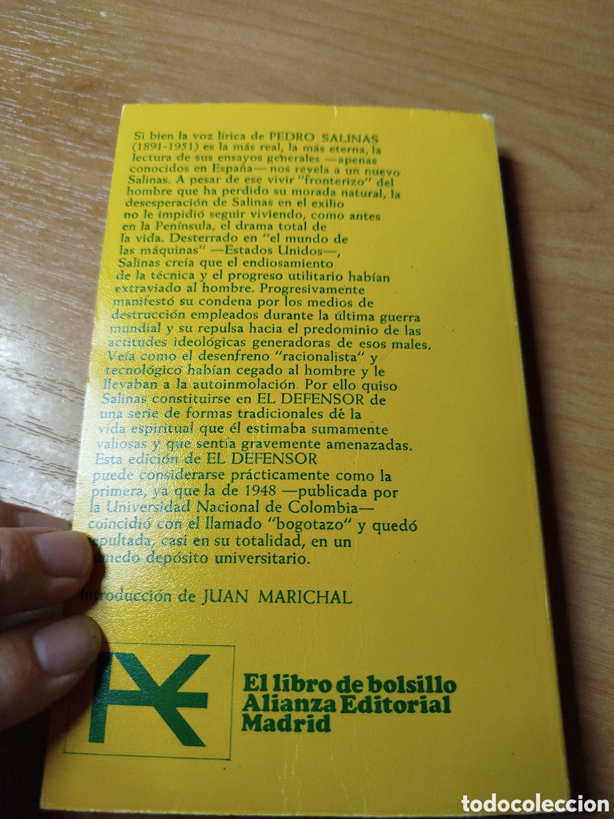 Libros de segunda mano: El defensor. Pedro Salinas. Alianza editorial. Exilio - Foto 3