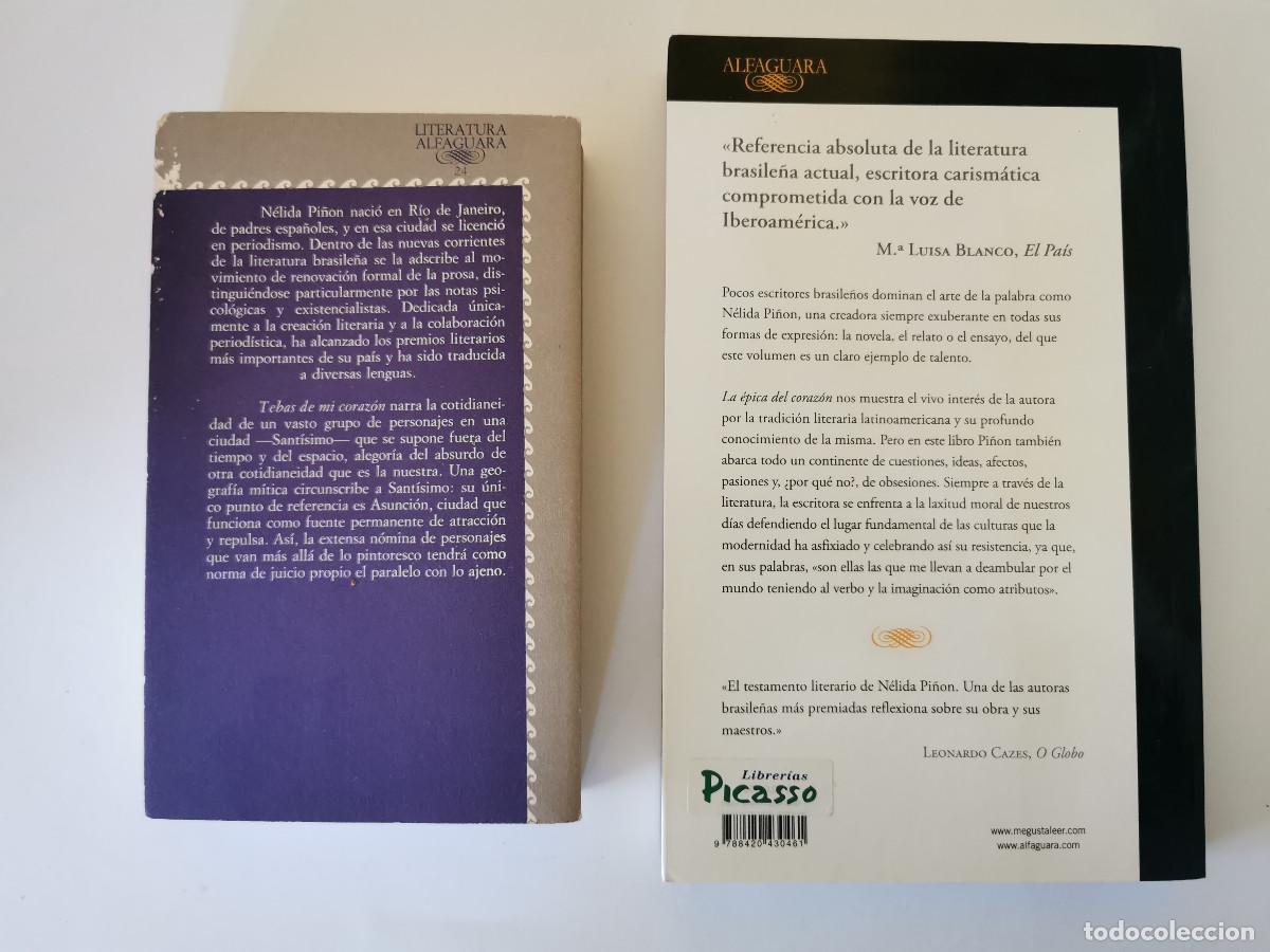 Libros de segunda mano: N&eacute;lida Pi&ntilde;on. La &eacute;pica del coraz&oacute;n + Tebas de mi coraz&oacute;n - Foto 2