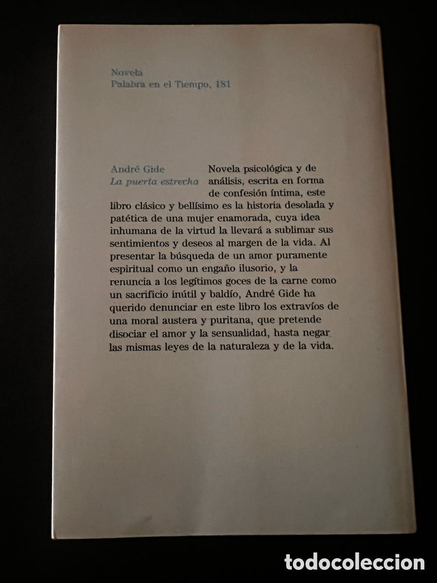 Libros de segunda mano: La puerta estrecha . Andre Gide - Foto 2