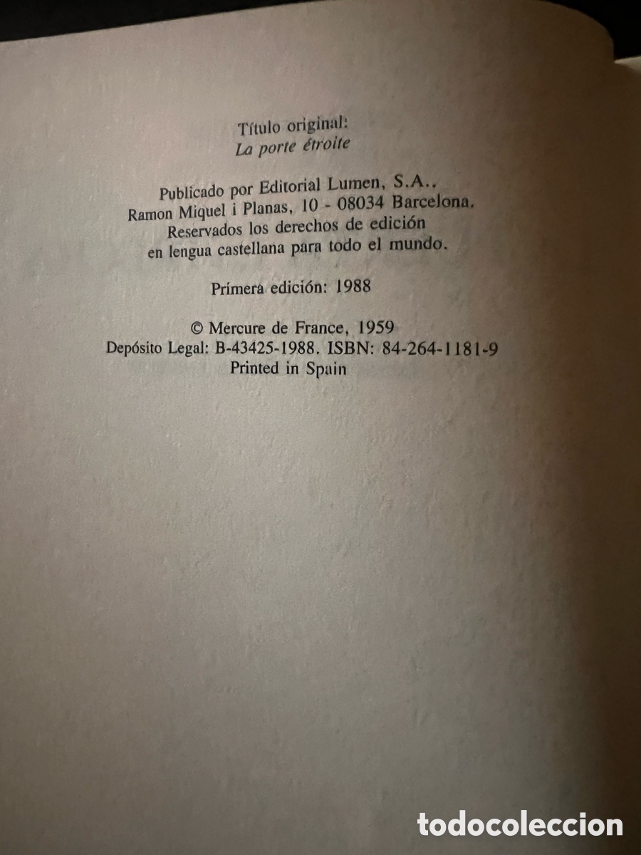 Libros de segunda mano: La puerta estrecha . Andre Gide - Foto 4