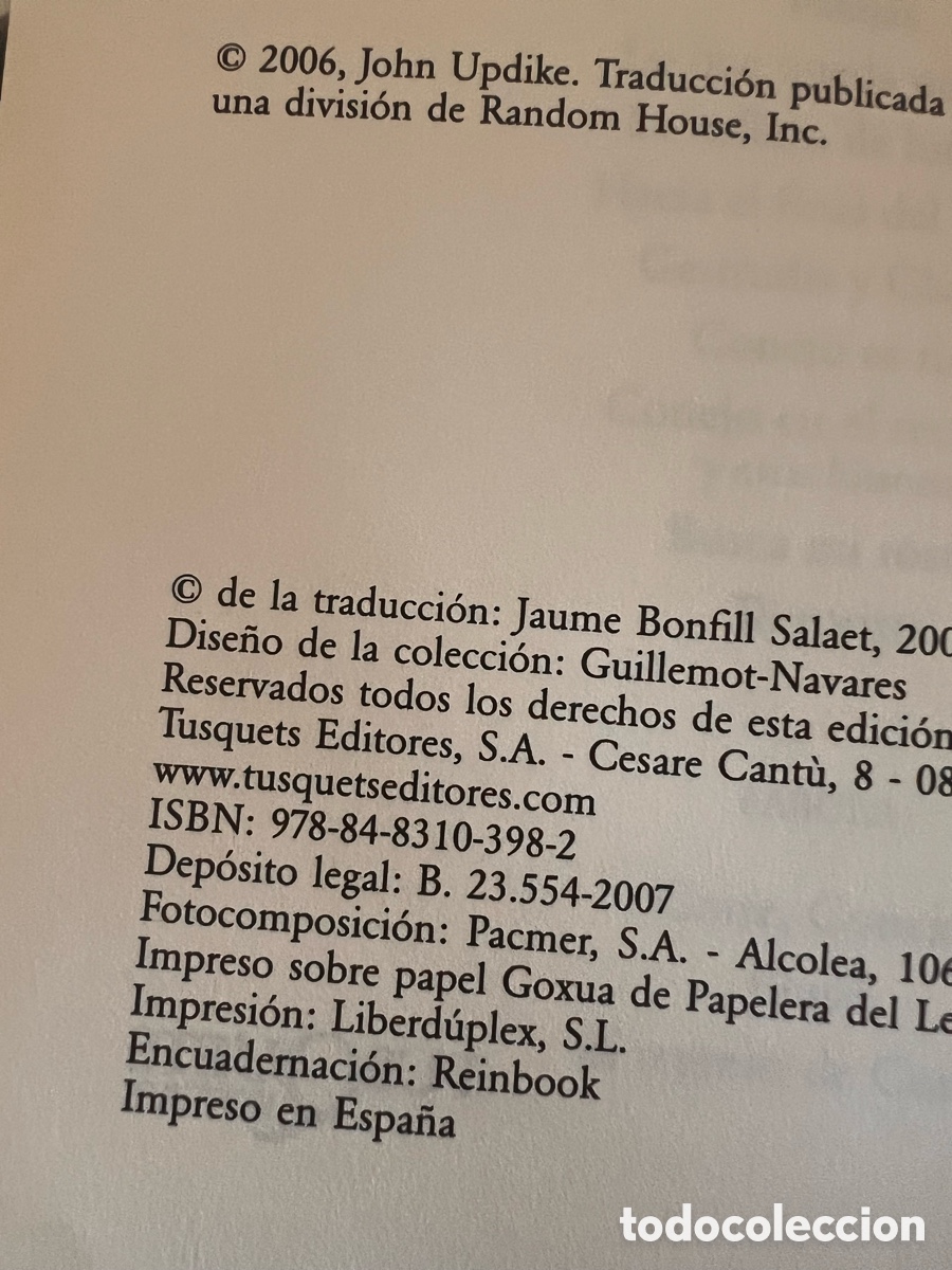 Libros de segunda mano: Terrorista . John Updike. - Foto 4