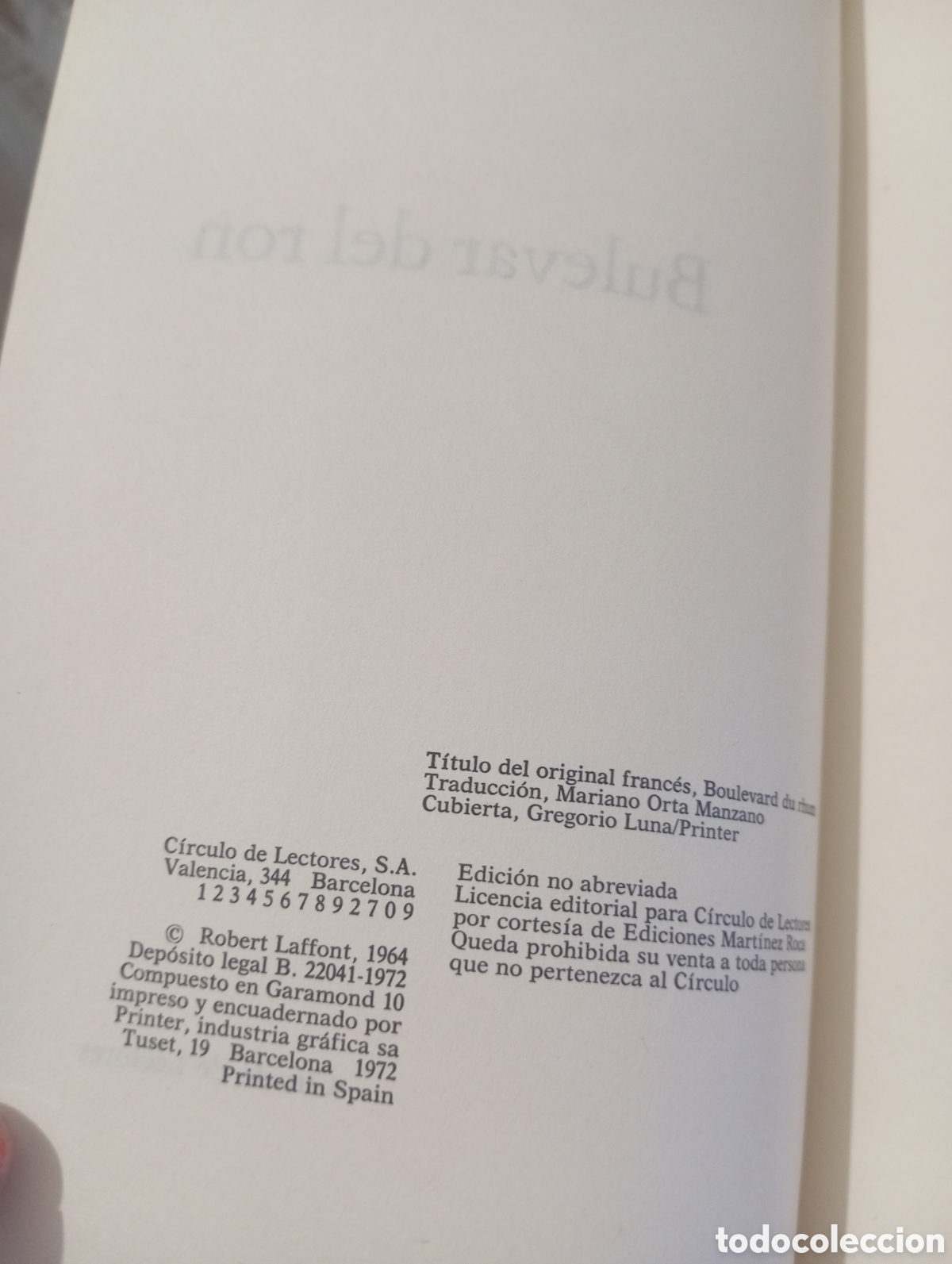 Libros de segunda mano: Bulevar del ron . Jacques R. Pecheral - Foto 4