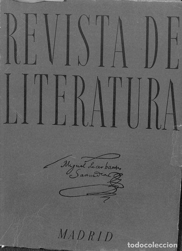 Libri di seconda mano: REVISTA DE LITERATURA - TOMO II N\u00ba 3 JULIO-SEPT 1952 - Entrambasaguas, D&iacute;az, Caba&ntilde;as - Inst. Mi
