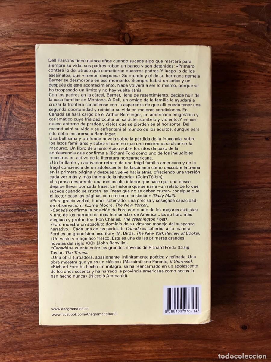 Libros de segunda mano: Canad&aacute;. Richard Ford. Anagrama. - Foto 2