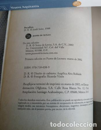 Libros de segunda mano: Bocafloja. Jordi Soler - Foto 4