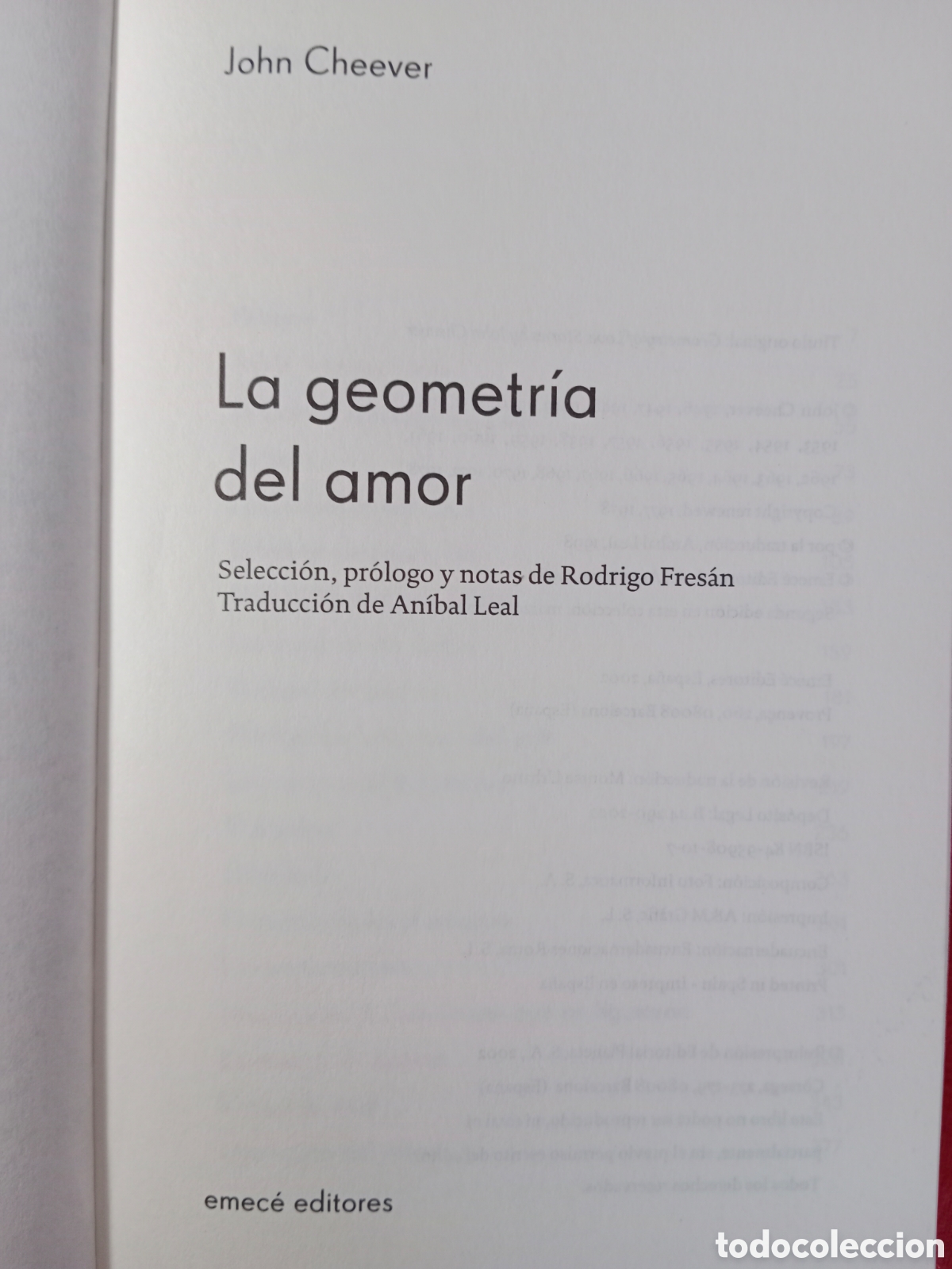 Libros de segunda mano: LA GEOMETR&Iacute;A DEL AMOR , JOHN CHEEVER - Foto 5